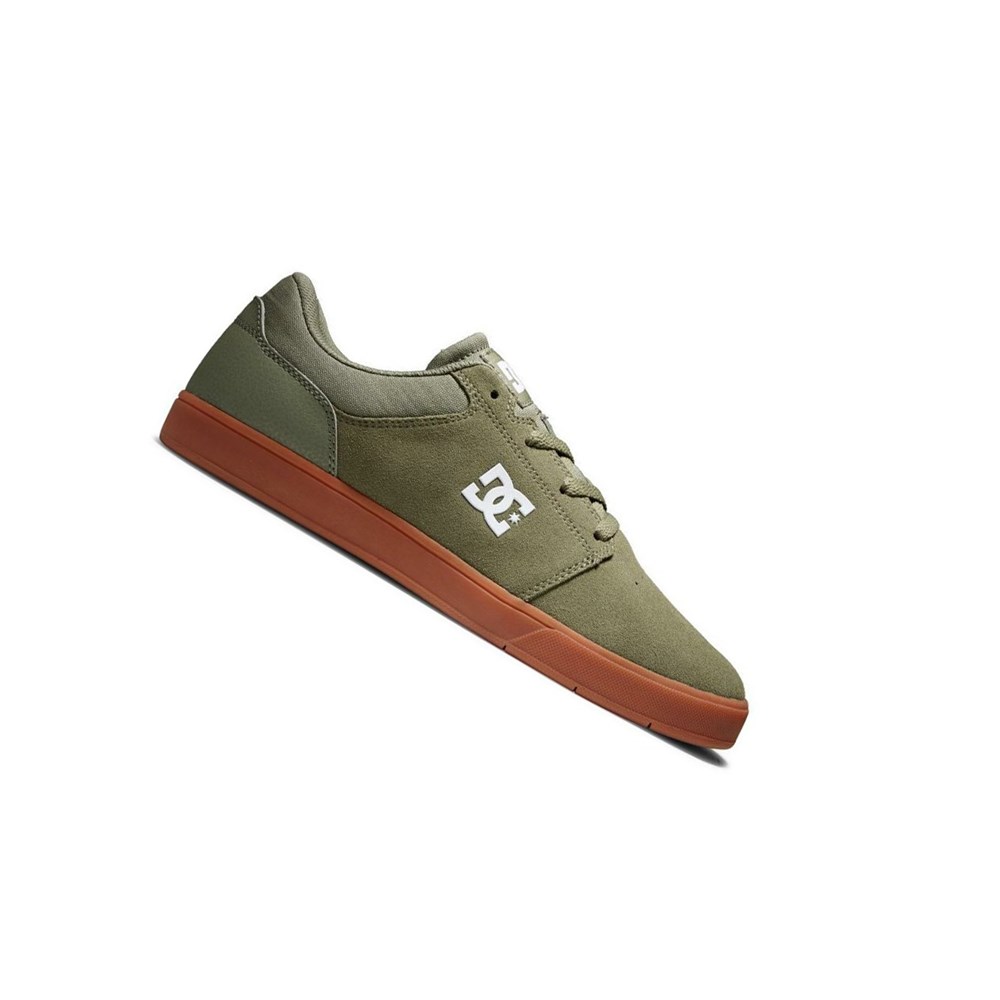 Homme Vert Olive Basket DC Crisis 2 Suede - france PDS-8089747