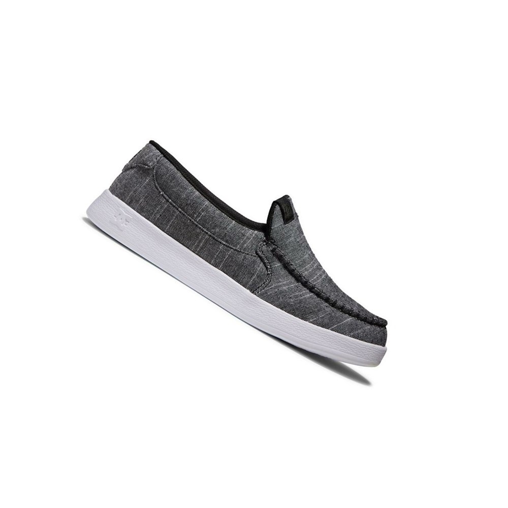 Homme Black Grey Slip On DC Scoundrel - france KHO-3430015