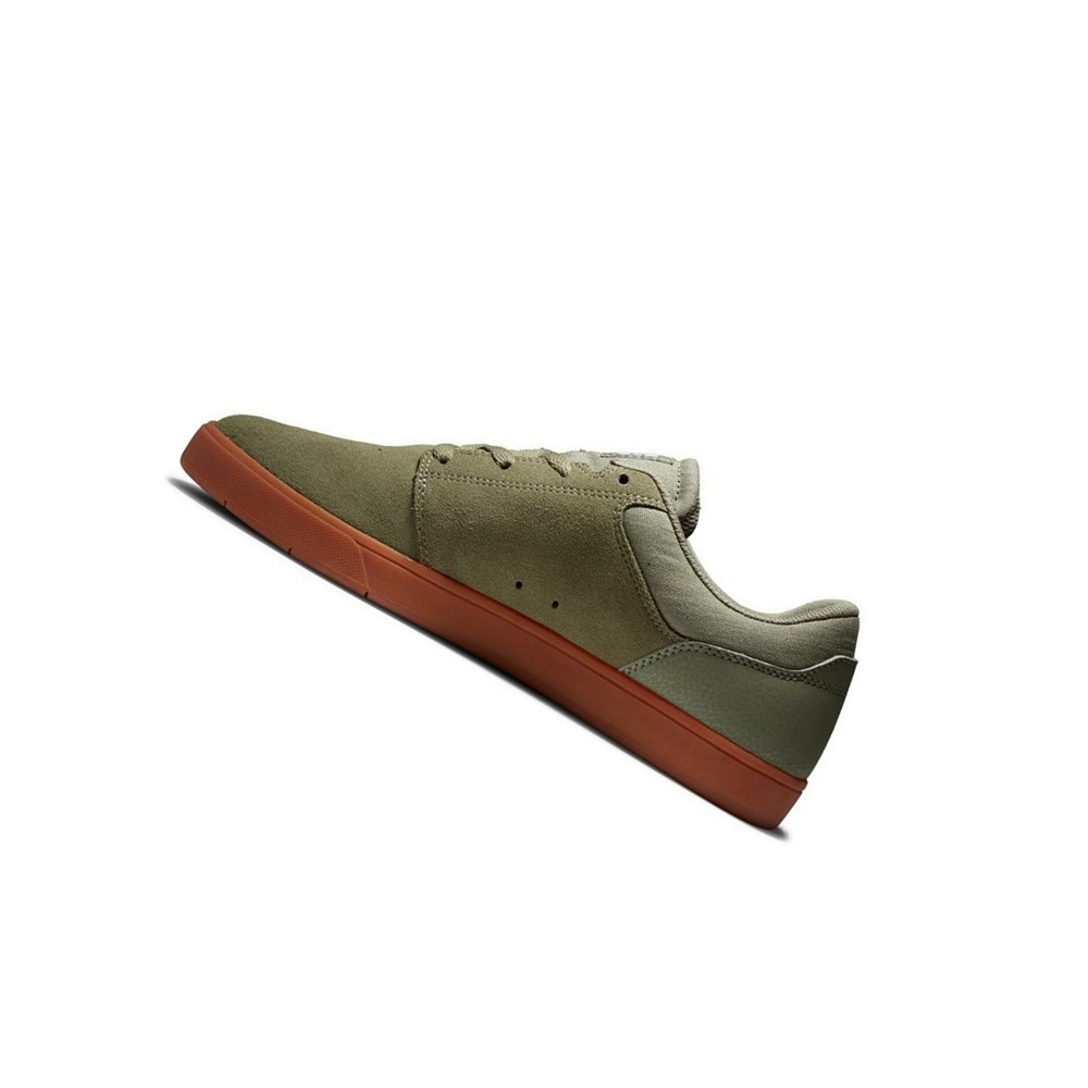 Homme Vert Olive Basket DC Crisis 2 Suede - france PDS-8089747