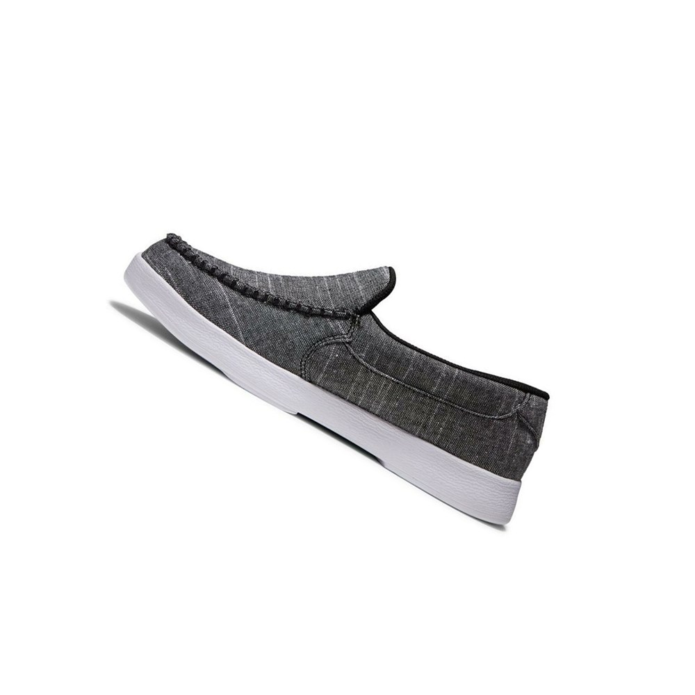 Homme Black Grey Slip On DC Scoundrel - france KHO-3430015