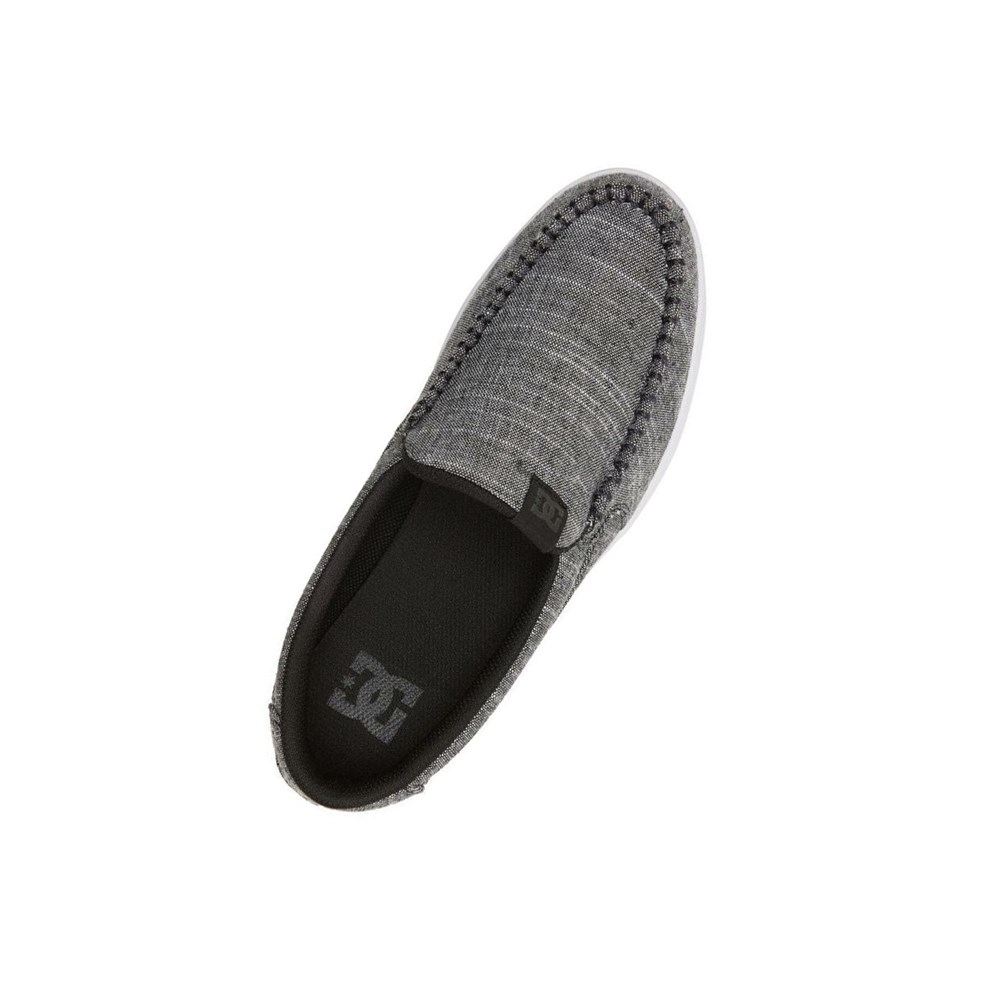 Homme Black Grey Slip On DC Scoundrel - france KHO-3430015