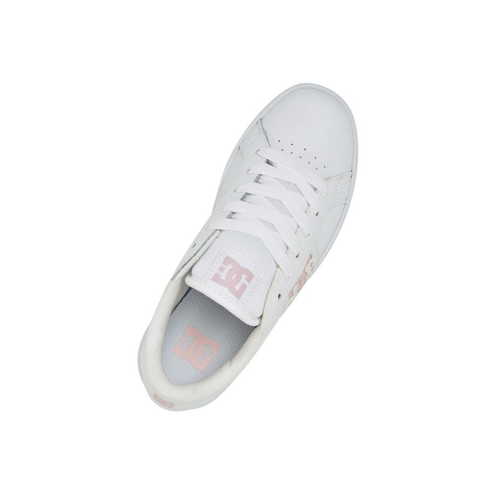 Femme White Pink Basket DC Striker - france QAY-5052441