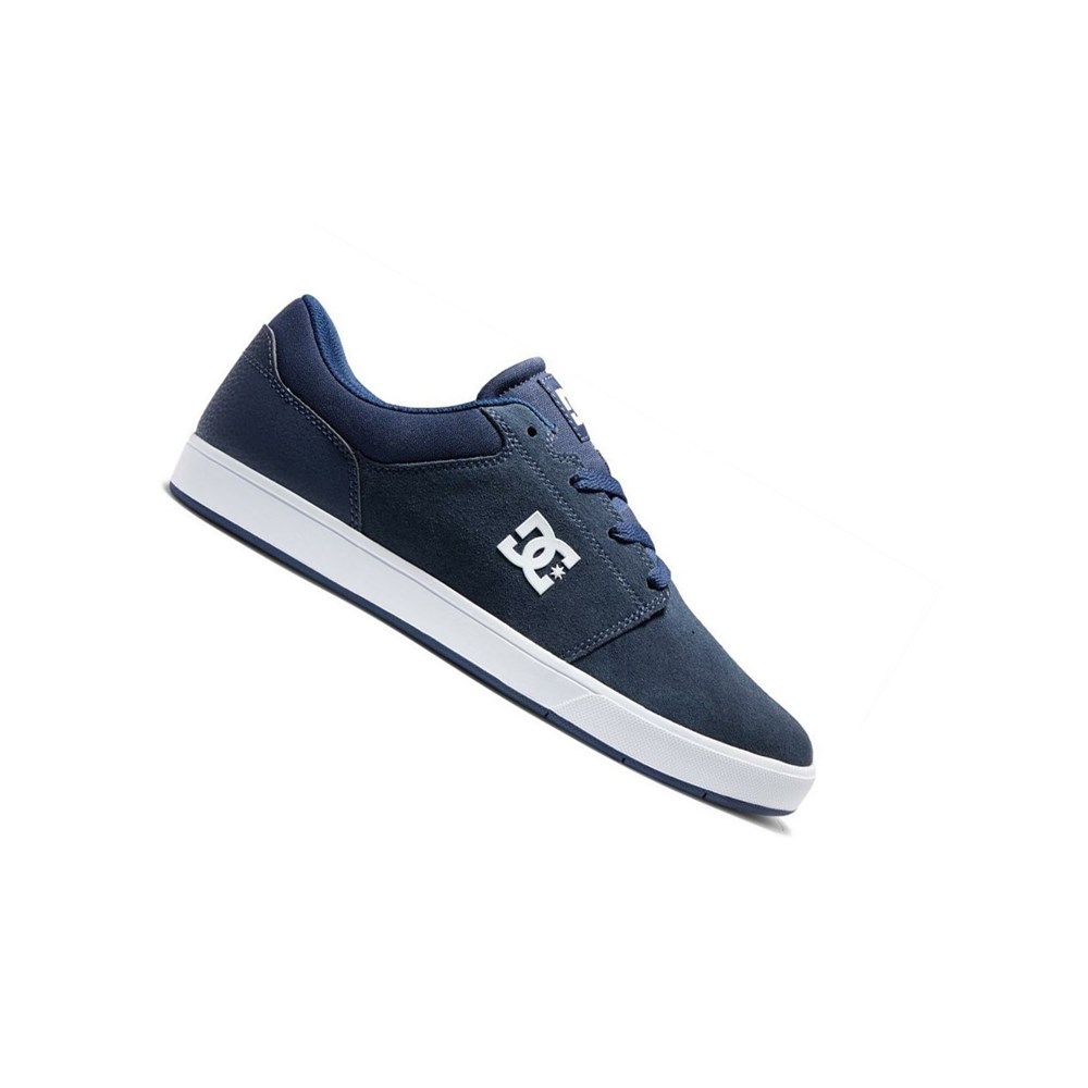 Homme Bleu Marine Chaussure Skate DC Crisis 2 Suede - france COW-2568171