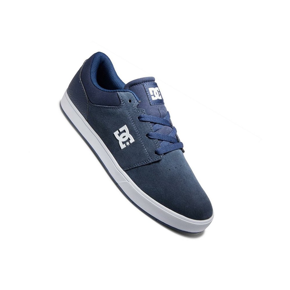 Homme Bleu Marine Chaussure Skate DC Crisis 2 Suede - france COW-2568171