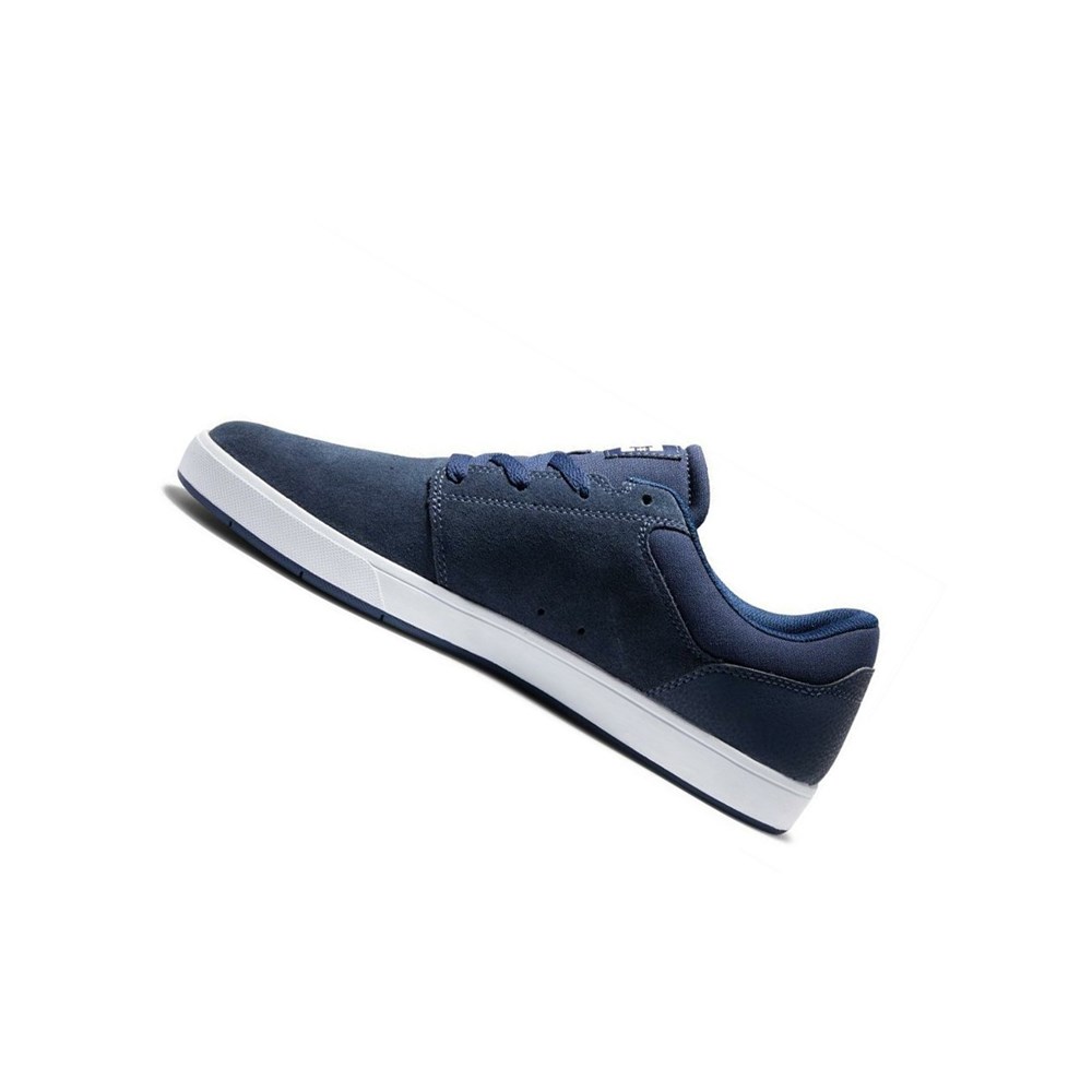 Homme Bleu Marine Chaussure Skate DC Crisis 2 Suede - france COW-2568171