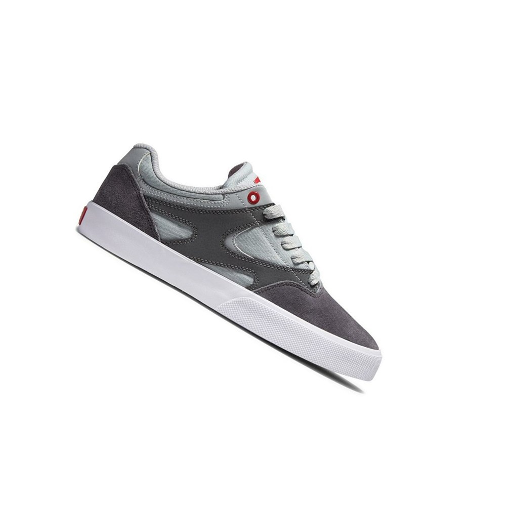 Homme Grey Red Chaussure Skate DC Kalis Vulc - france BPJ-0757663