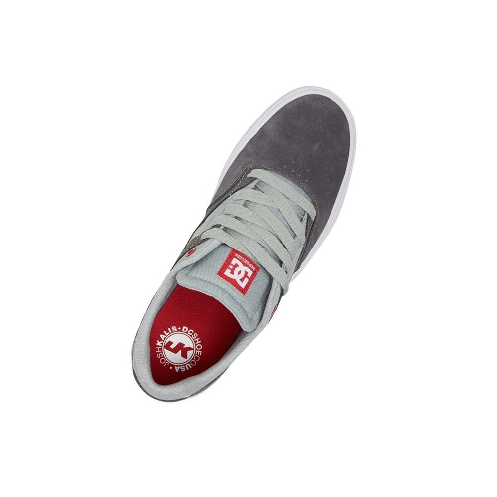 Homme Grey Red Chaussure Skate DC Kalis Vulc - france BPJ-0757663