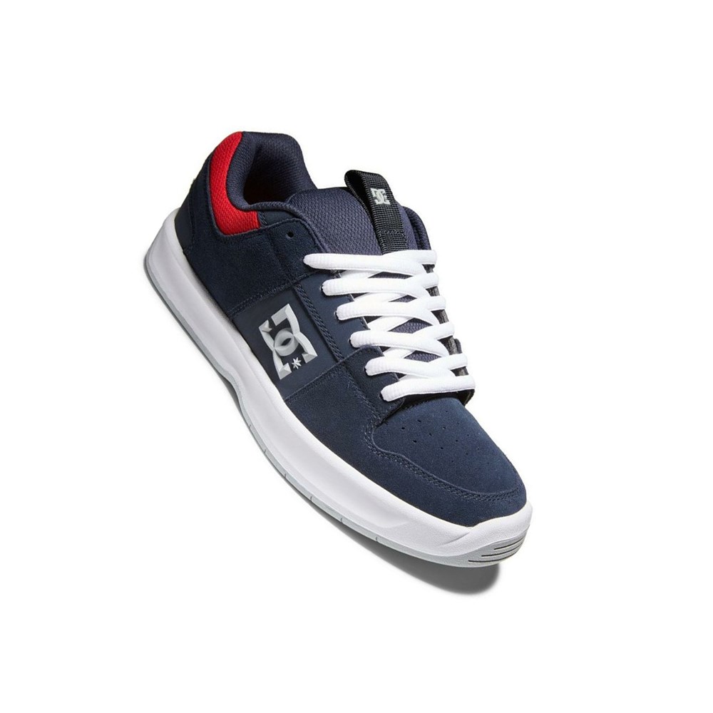 Homme Navy Red Chaussure Skate DC Lynx Zero - france XGV-4233625