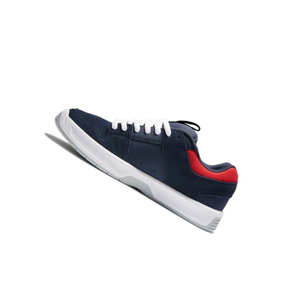 Homme Navy Red Chaussure Skate DC Lynx Zero - france XGV-4233625