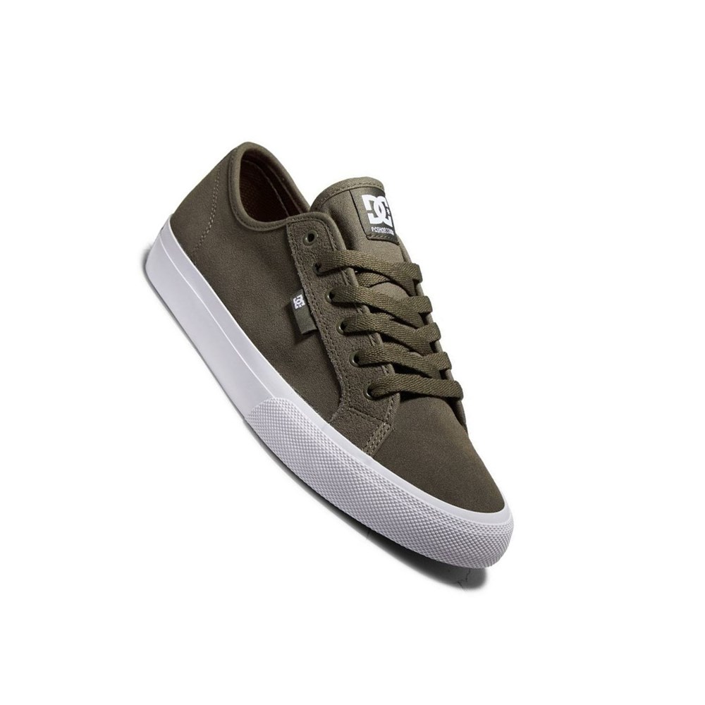 Homme Vert Olive Chaussure Skate DC Manual - france UOF-5873755