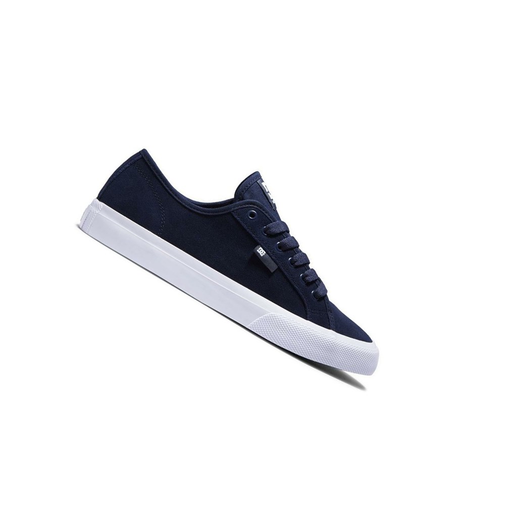 Homme Navy White Chaussure Skate DC Manual - france IHL-7775192