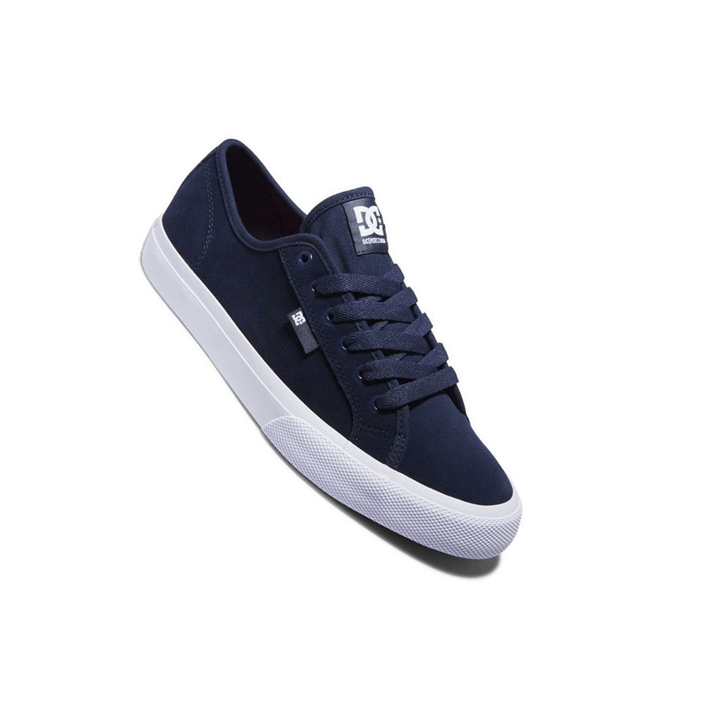 Homme Navy White Chaussure Skate DC Manual - france IHL-7775192