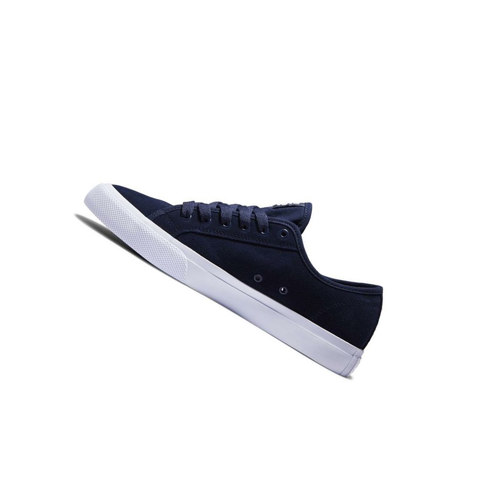 Homme Navy White Chaussure Skate DC Manual - france IHL-7775192