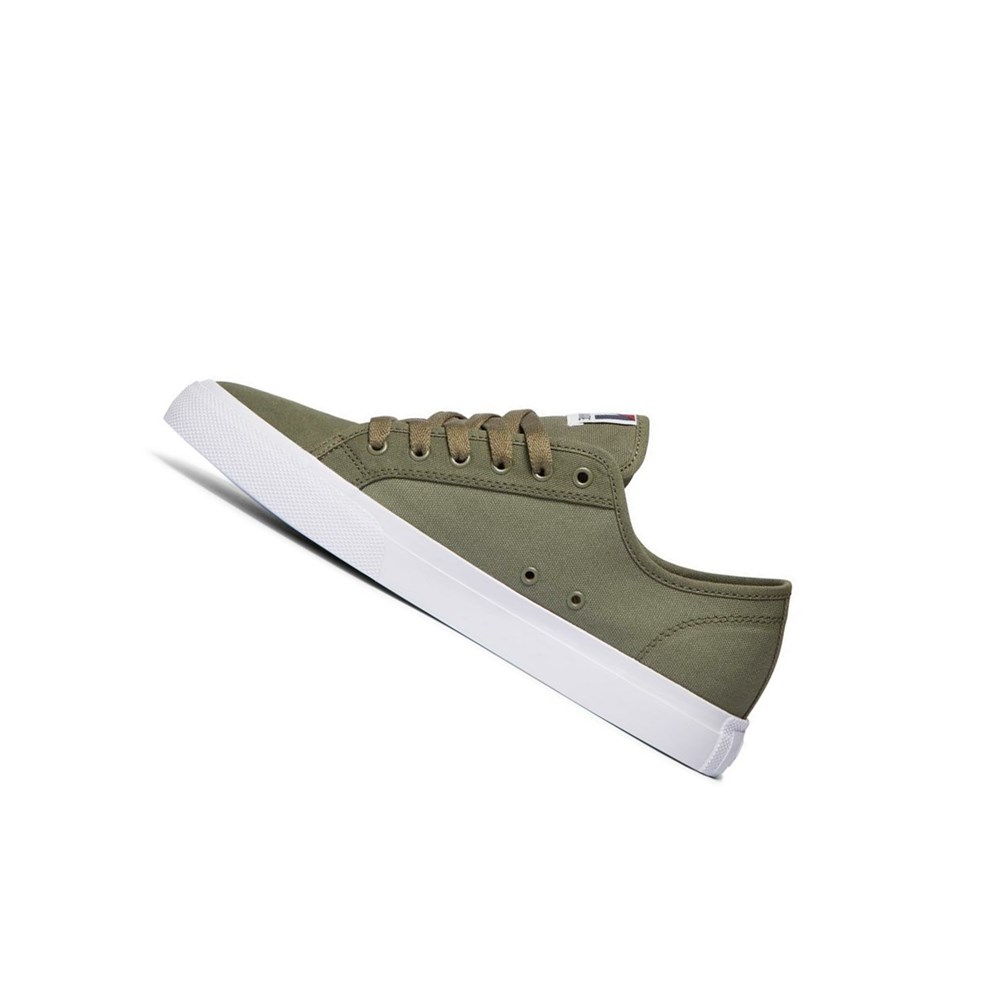 Homme Vert Olive Chaussure Skate DC Manual Cuba Canvas - france SCX-1559512