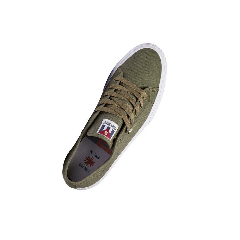 Homme Vert Olive Chaussure Skate DC Manual Cuba Canvas - france SCX-1559512