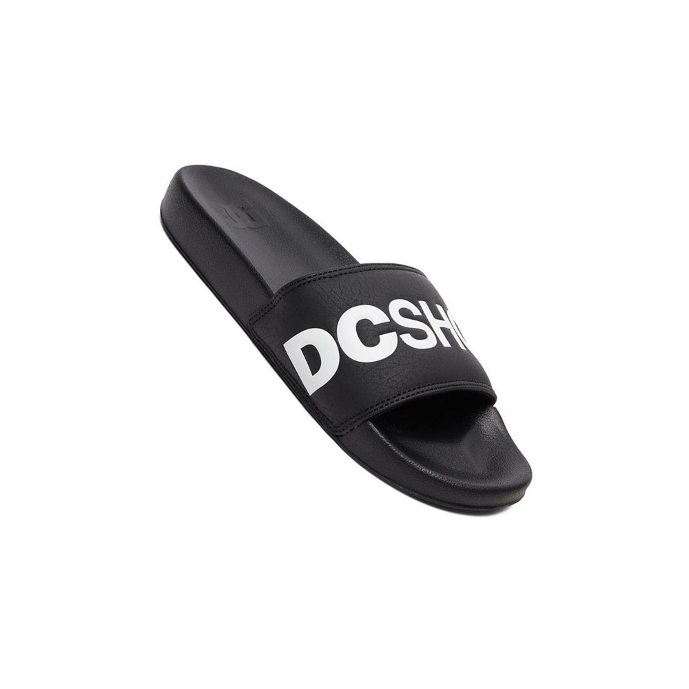 Homme Black White Claquette DC DC - france YLG-5622815