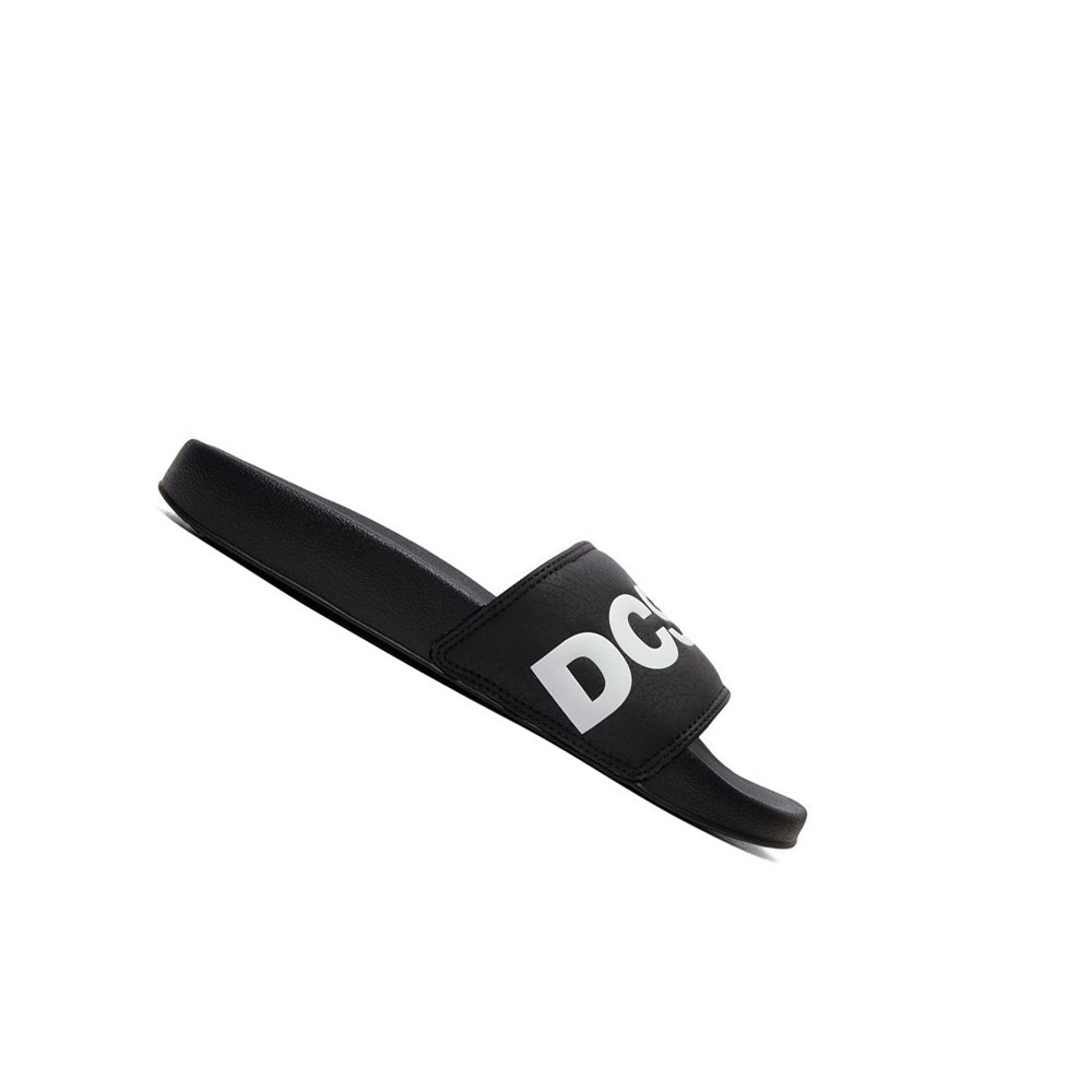 Homme Black White Claquette DC DC - france YLG-5622815