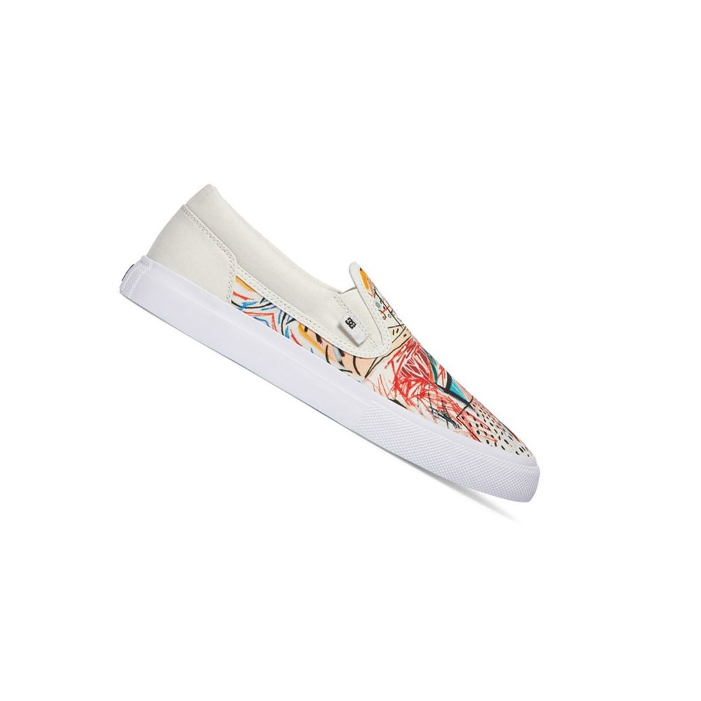 Homme Blanche Slip On DC Basquiat Manual - france YQH-4720131