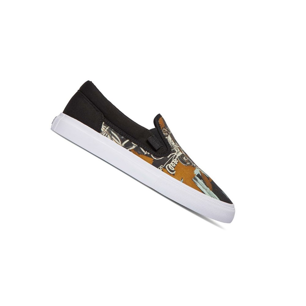 Homme Noir Slip On DC Basquiat Manual - france HHT-2343596