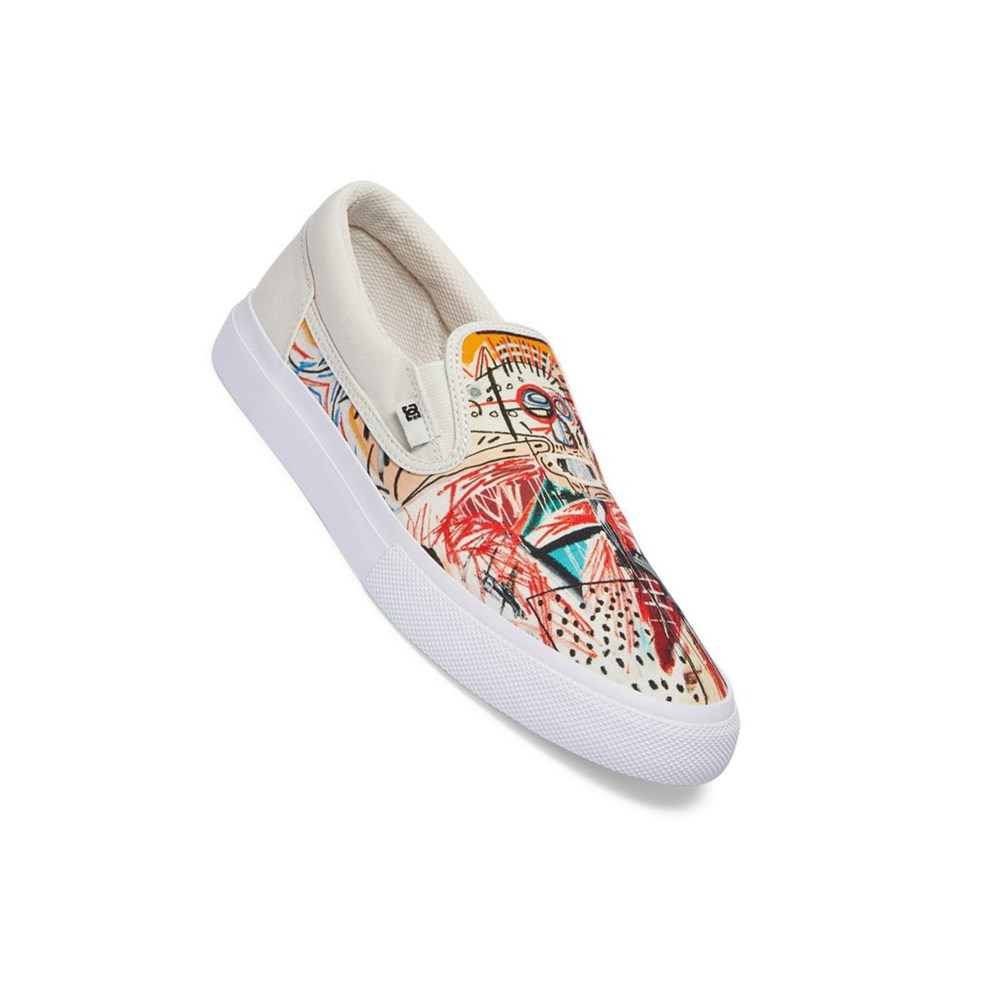 Homme Blanche Slip On DC Basquiat Manual - france YQH-4720131