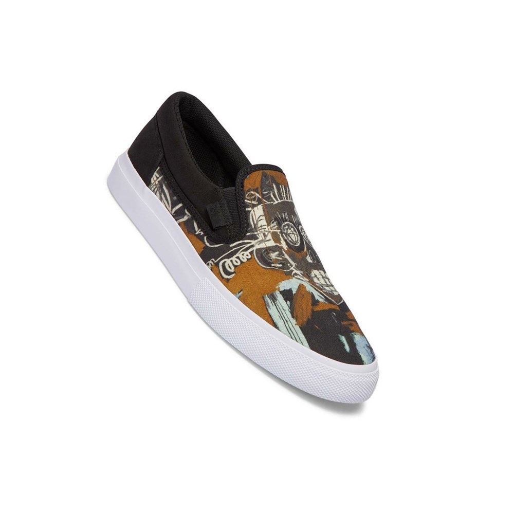 Homme Noir Slip On DC Basquiat Manual - france HHT-2343596