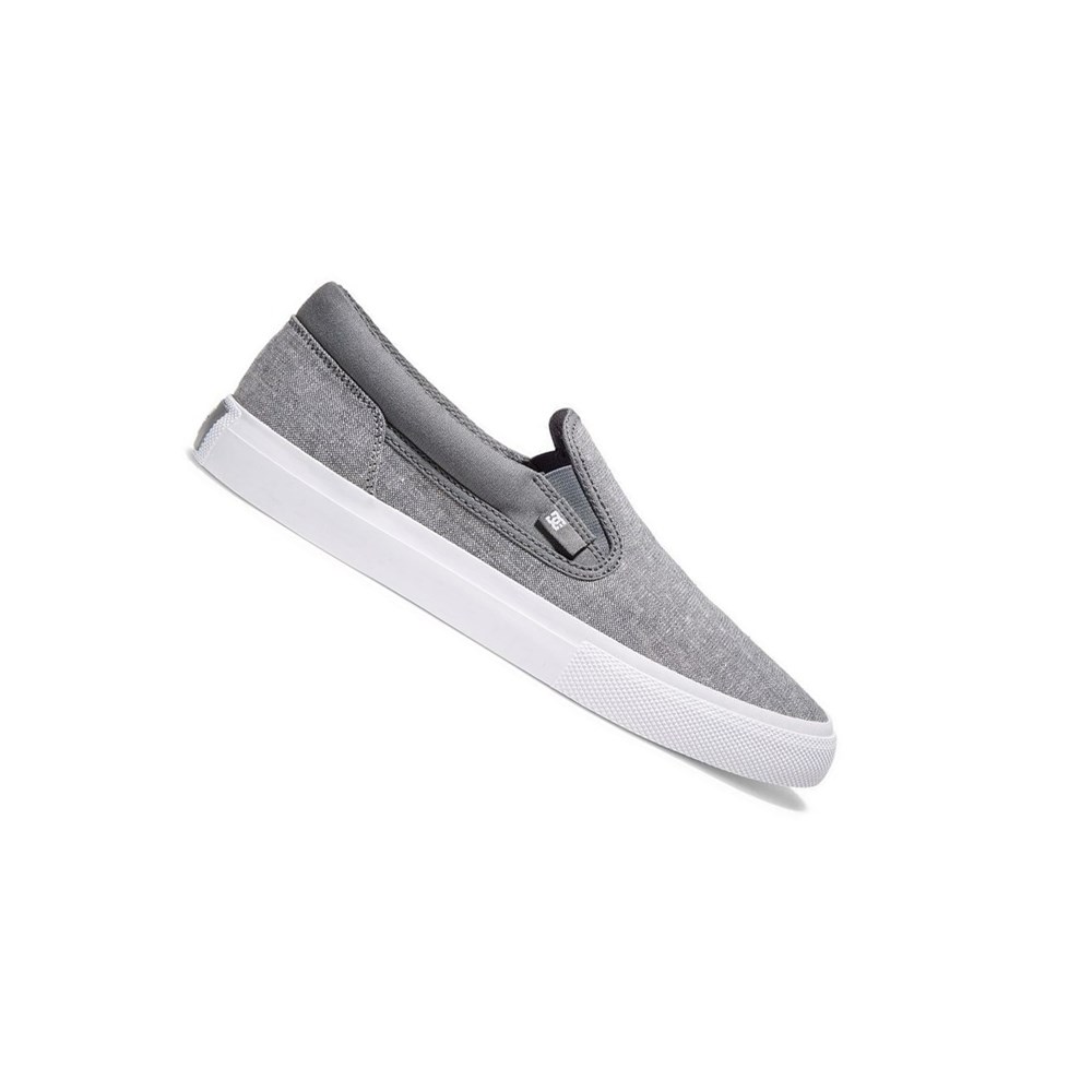 Homme Noir Slip On DC Manual Canvas - france EJW-1751624