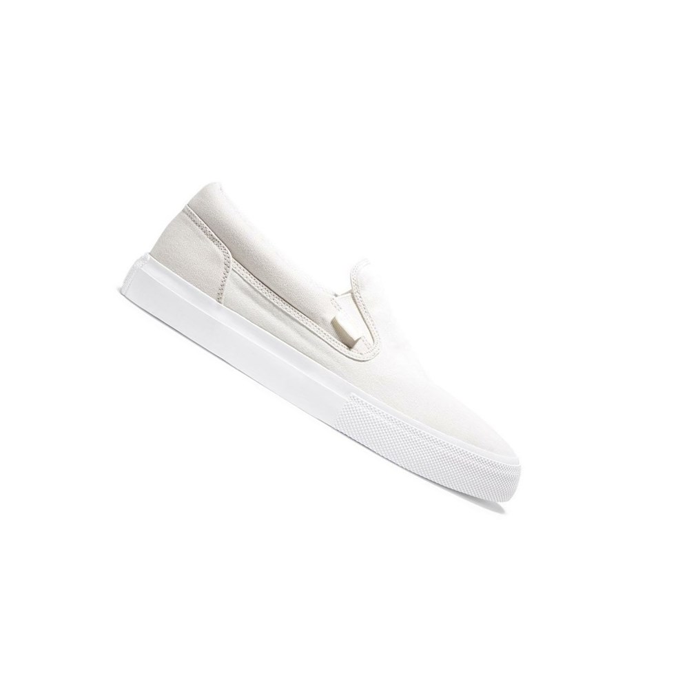 Homme Blanche Slip On DC Manual Canvas - france ULZ-2030865