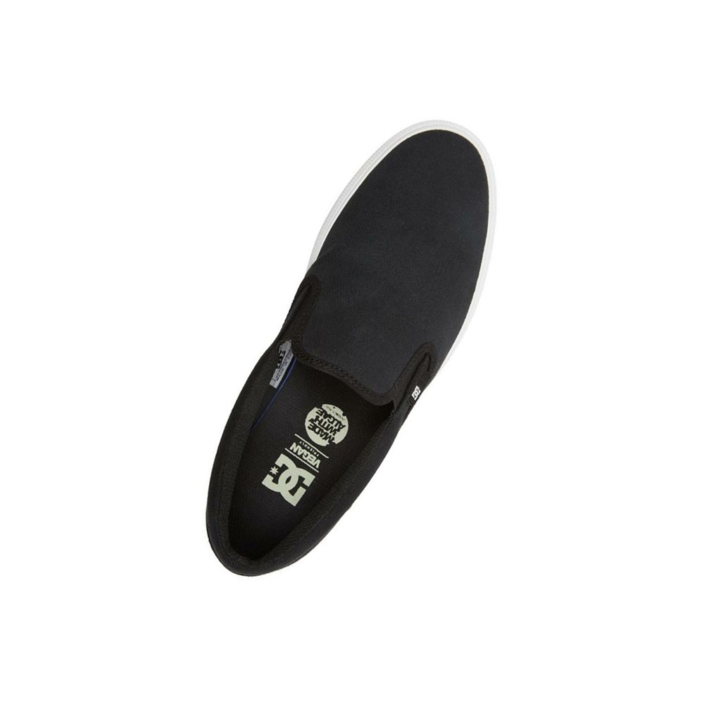 Homme Noir Slip On DC Manual Canvas - france YDA-3746458