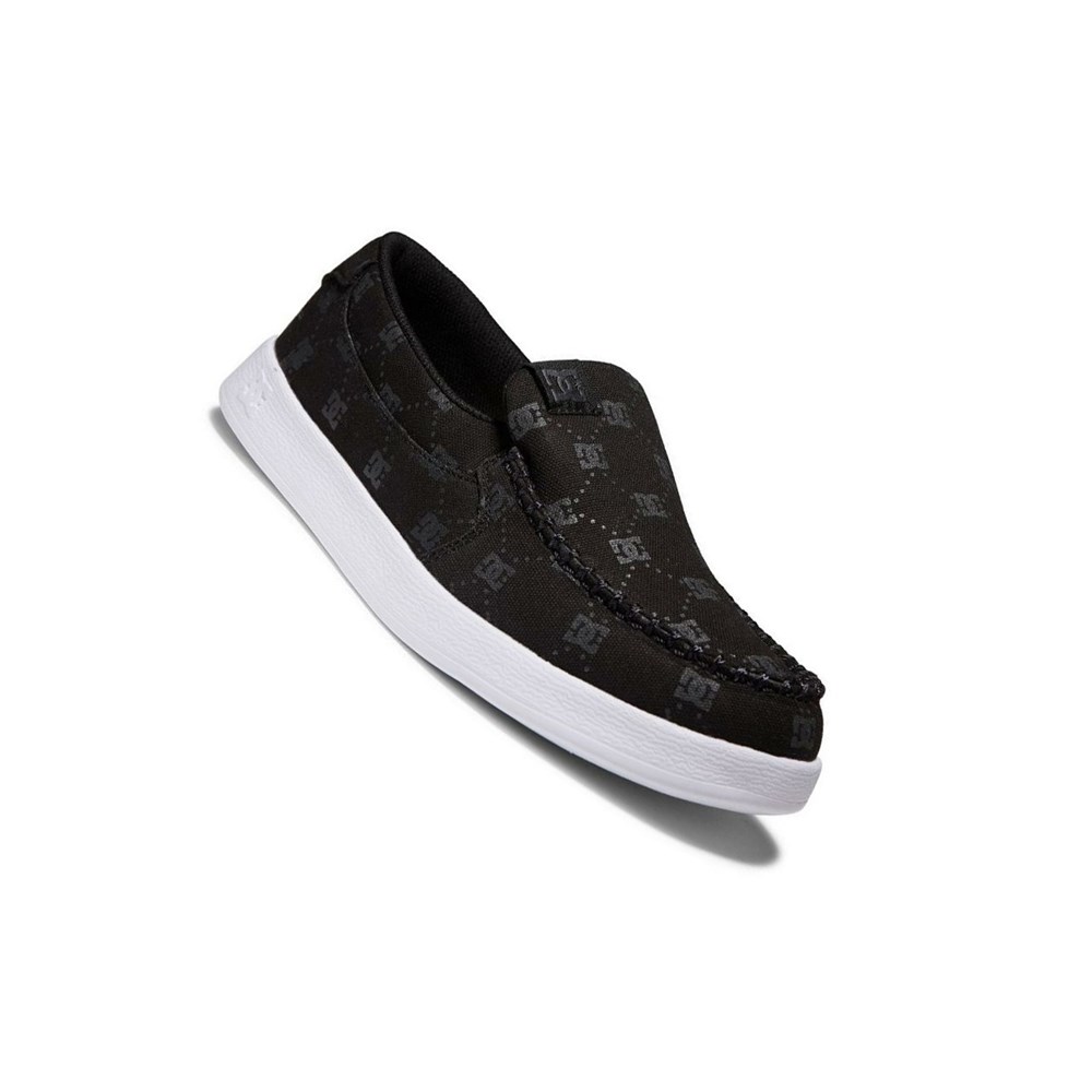 Homme Black Grey Slip On DC Scoundrel - france CUQ-3121575