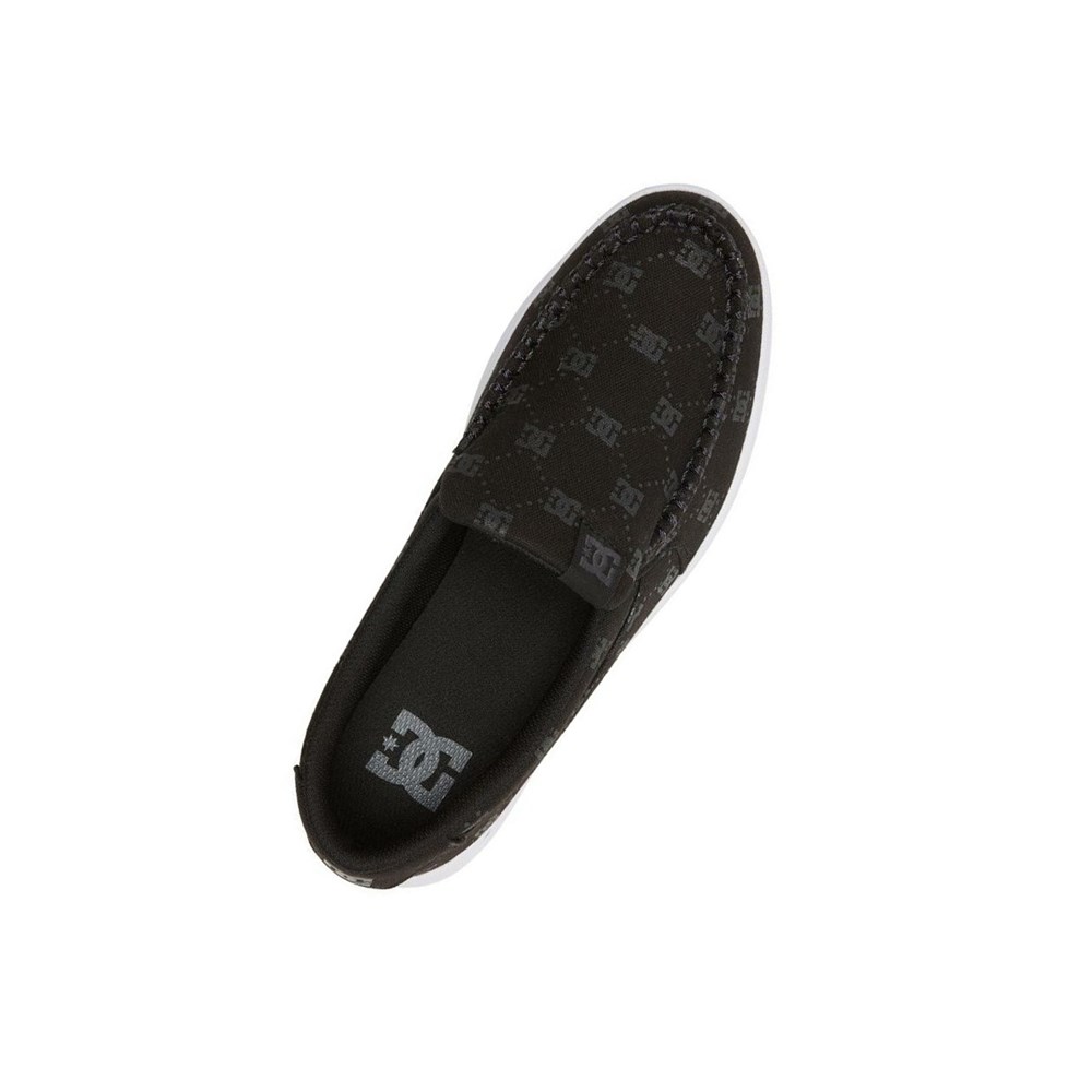 Homme Black Grey Slip On DC Scoundrel - france CUQ-3121575