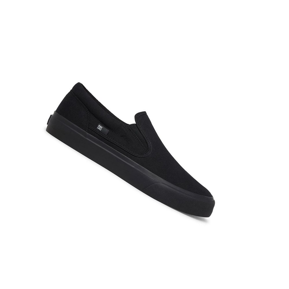 Homme Noir Slip On DC Trase Canvas - france HGA-2566873