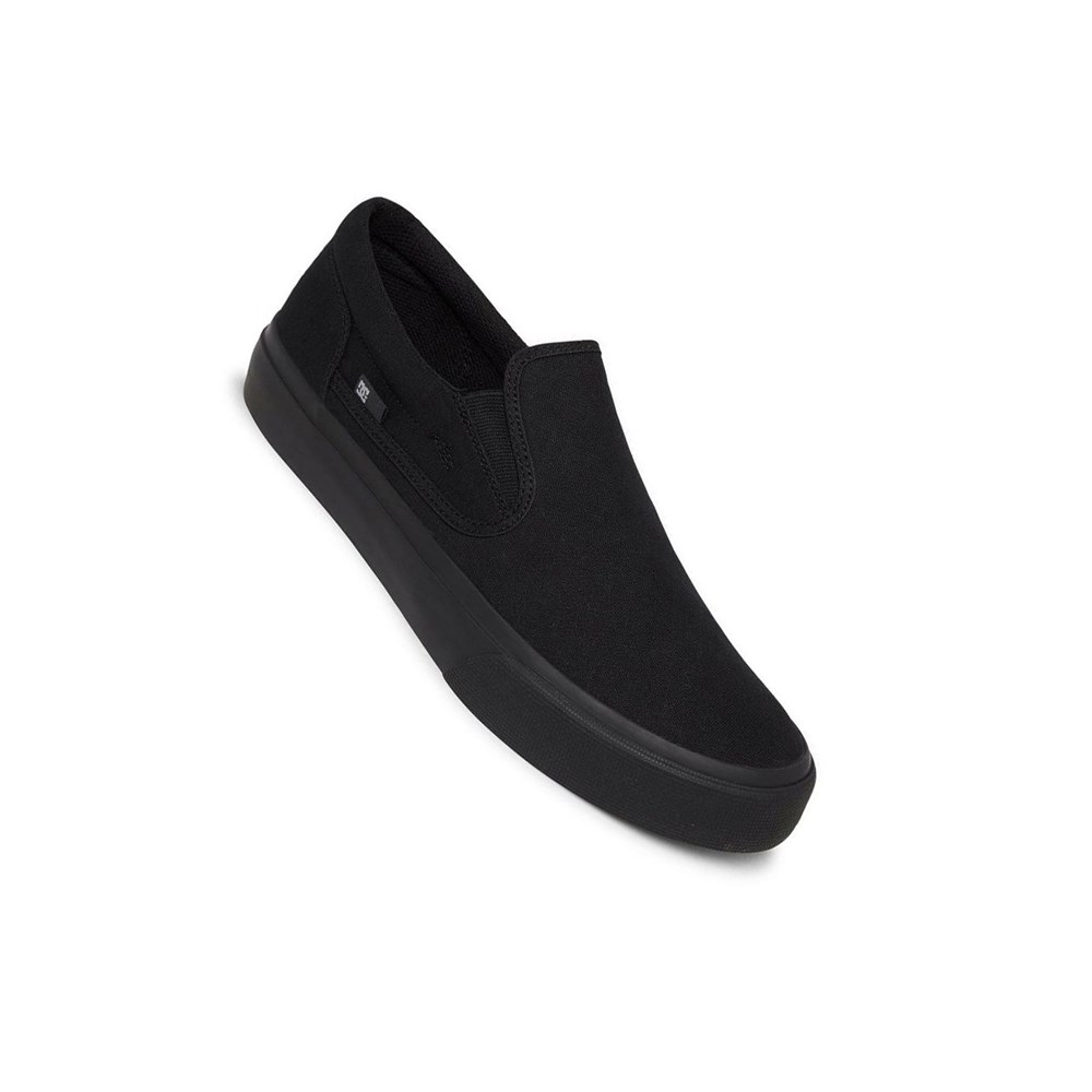 Homme Noir Slip On DC Trase Canvas - france HGA-2566873