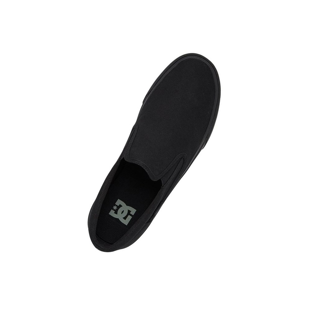 Homme Noir Slip On DC Trase Canvas - france HGA-2566873