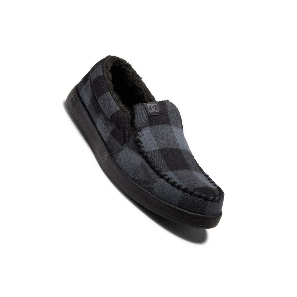 Homme Black Grey Slip On DC Villain - france APR-6525962