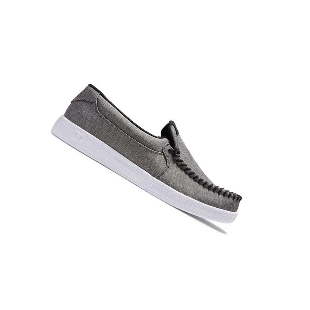 Homme Black Grey Slip On DC Villain - france CFR-2913617