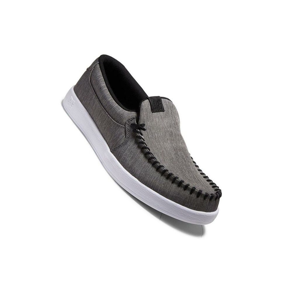 Homme Black Grey Slip On DC Villain - france CFR-2913617