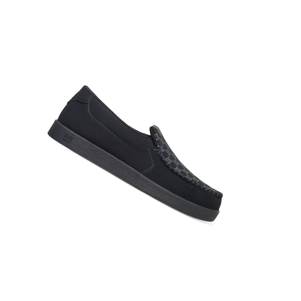 Homme Noir Slip On DC Villain - france QPN-1955104