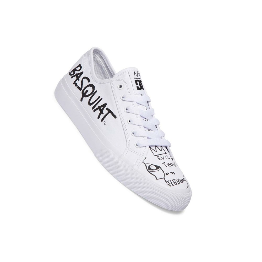 Homme White Black White Basket DC Basquiat Manual - france EBE-3389276