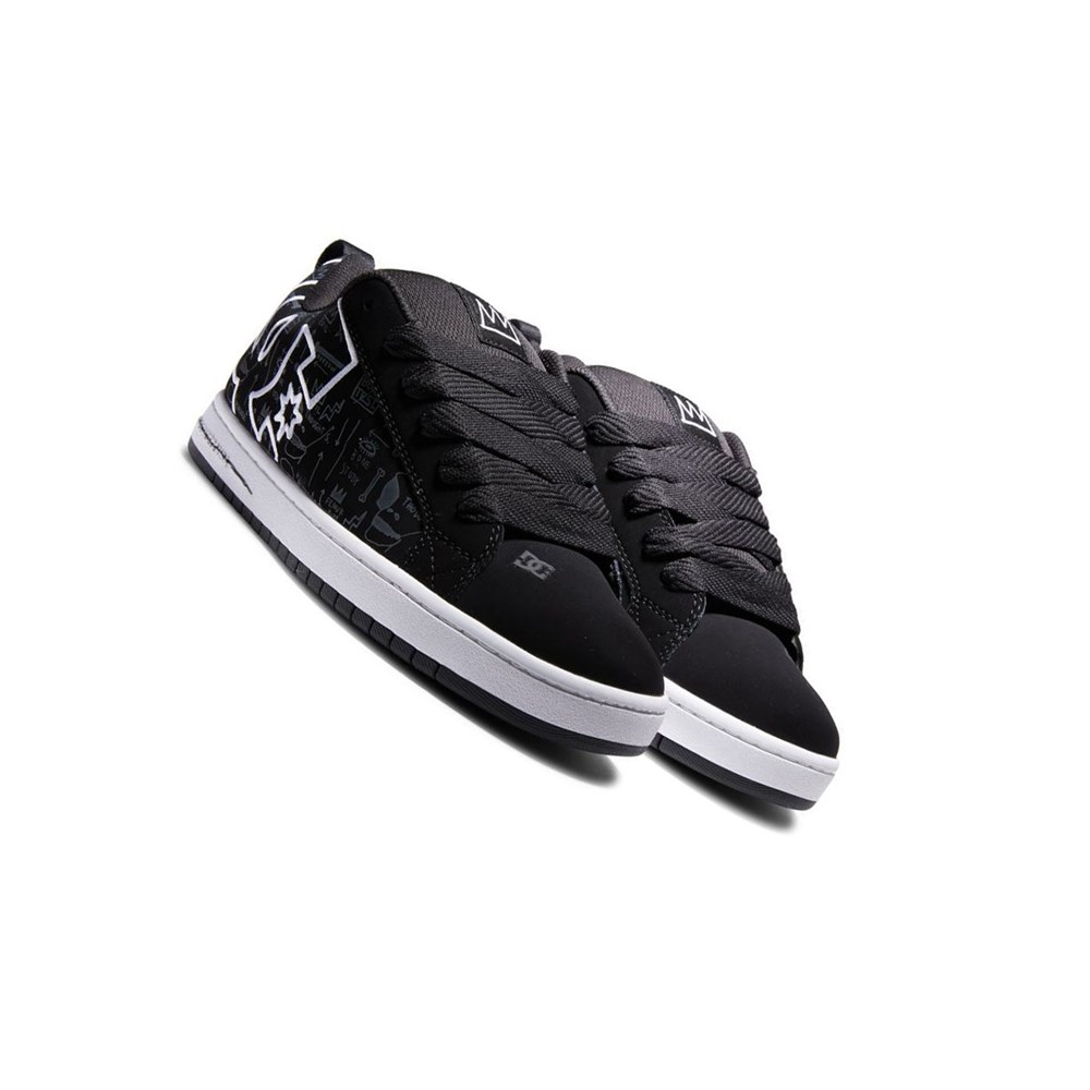 Homme Noir Basket DC Basquiat Court Graffik - france VWW-9291060