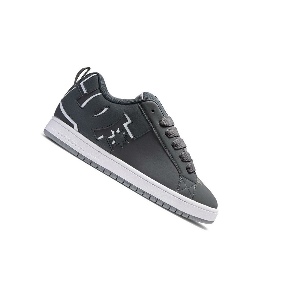 Homme Grey White Basket DC Court Graffik - france WDX-7237820