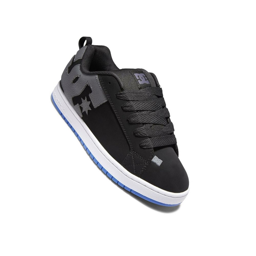 Homme Black Grey Blue Basket DC Court Graffik - france QIO-1946825