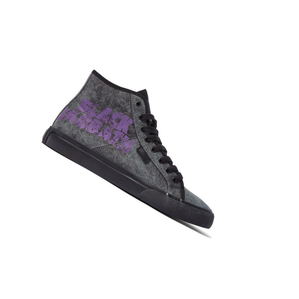 Homme Noir Lavage Basket DC DC x Black Sabbath Manual High-Top - france SRO-0944070