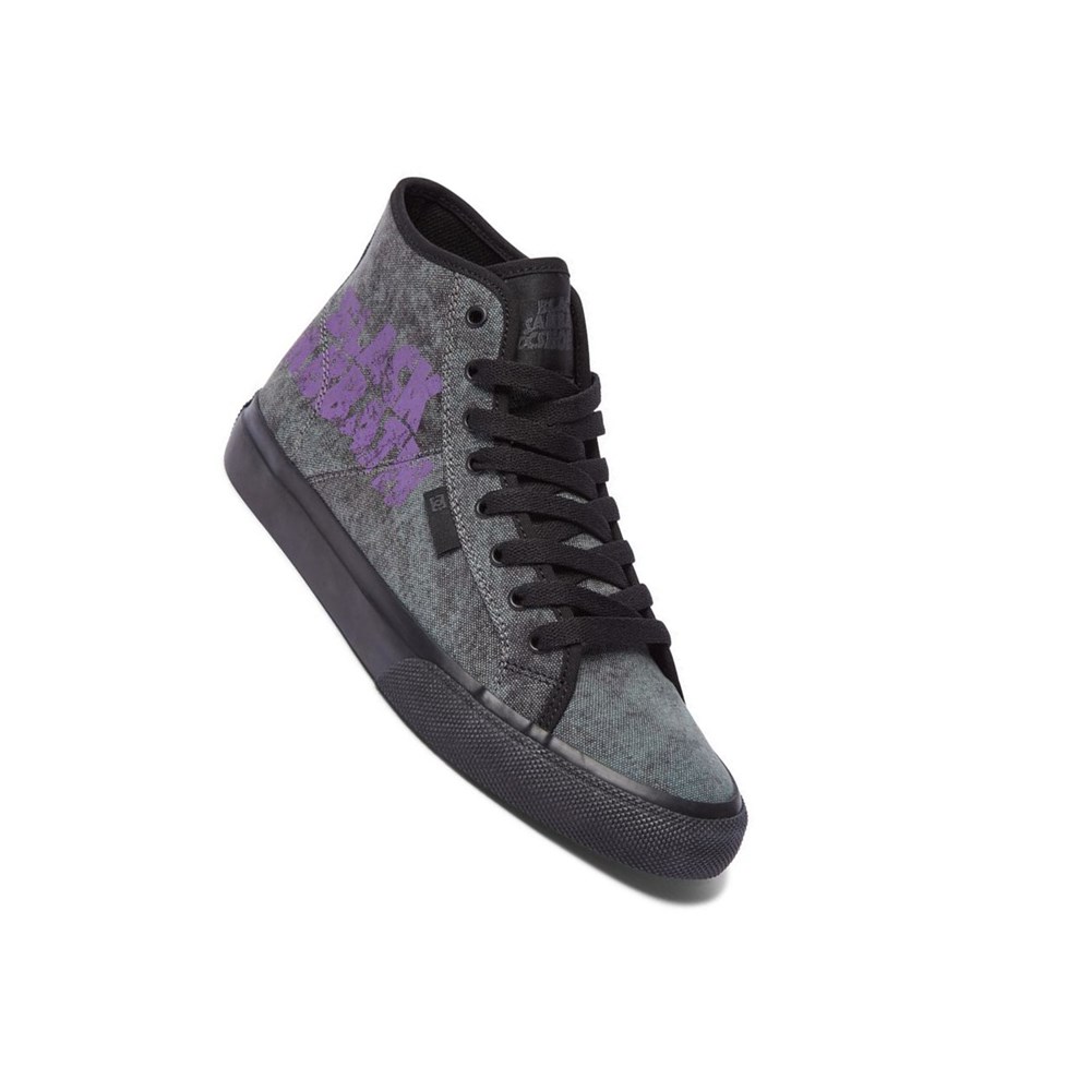 Homme Noir Lavage Basket DC DC x Black Sabbath Manual High-Top - france SRO-0944070