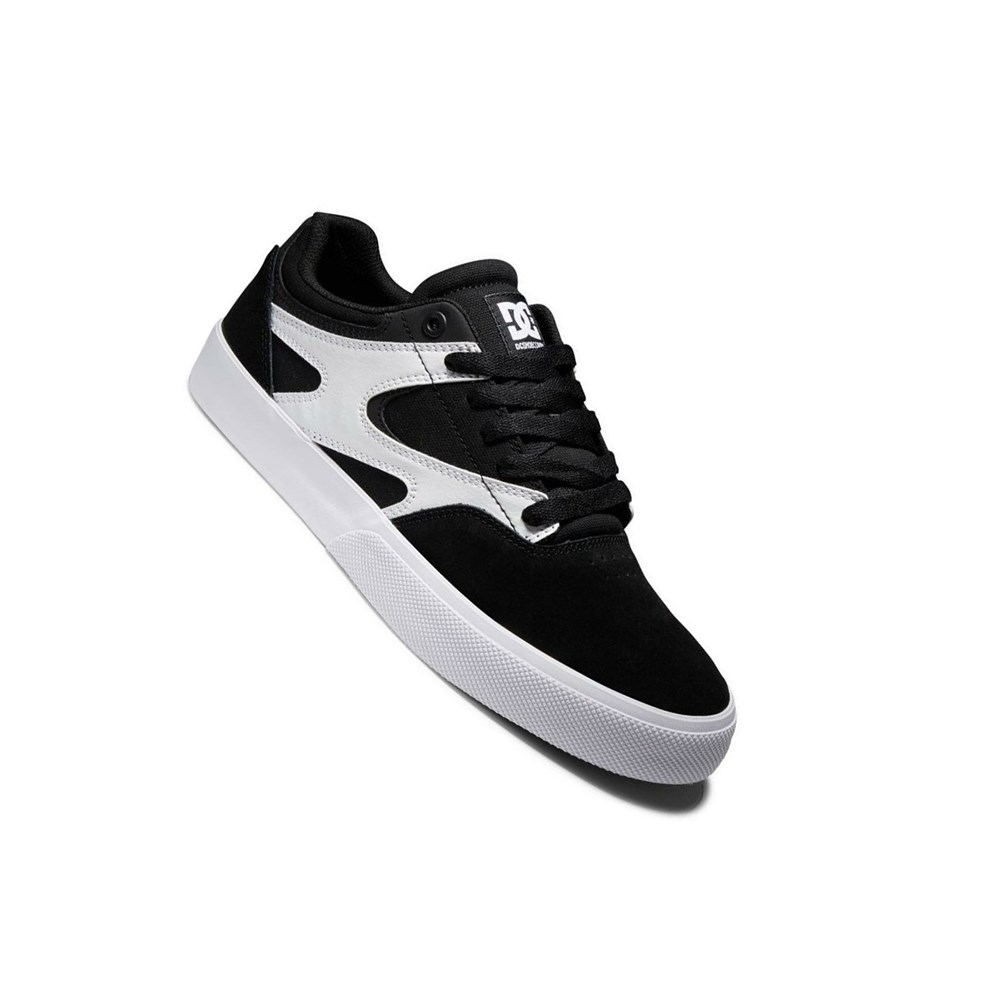 Homme Black White Basket DC Kalis Vulc - france QUR-5726431