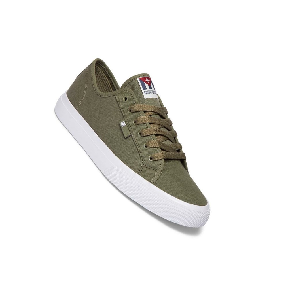 Homme Vert Olive Basket DC Manual Cuba Canvas - france DAY-4647512