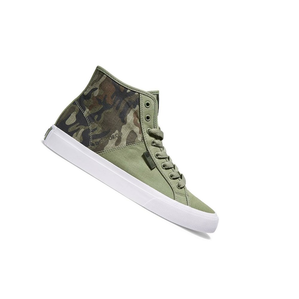 Homme Vert Olive Camouflage Basket DC Manual HI Textile High-Top - france AAG-4827122