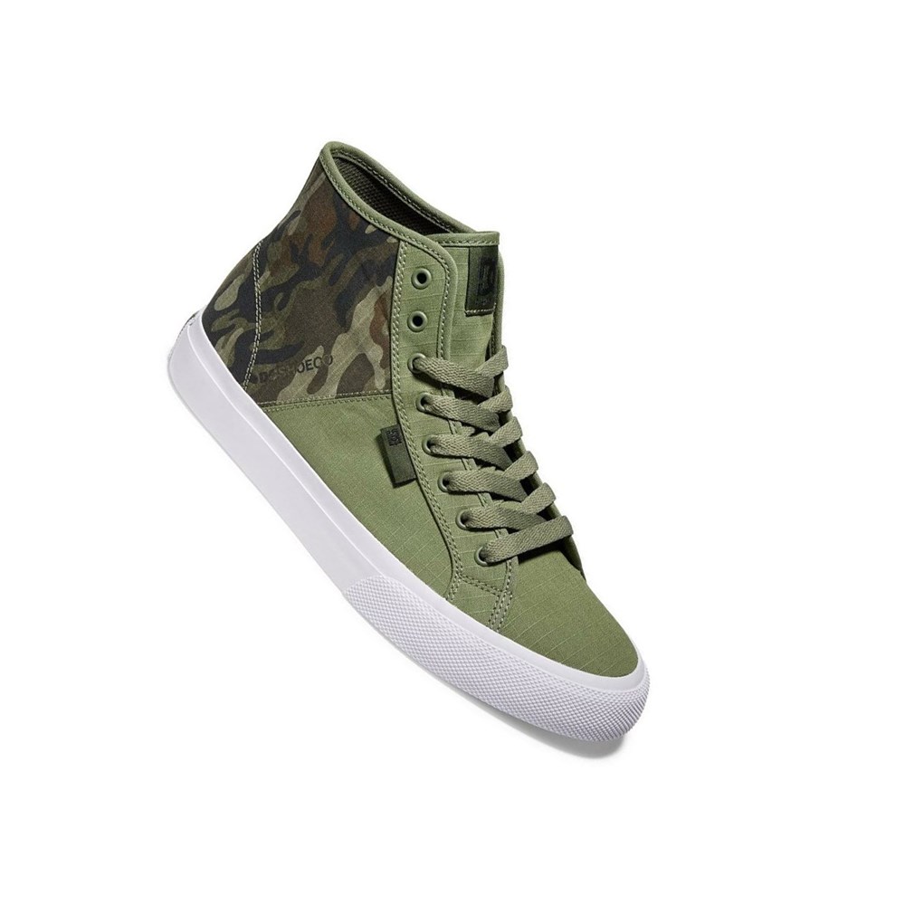 Homme Vert Olive Camouflage Basket DC Manual HI Textile High-Top - france AAG-4827122