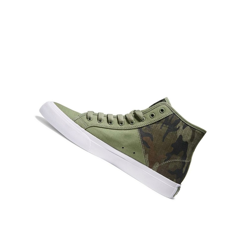 Homme Vert Olive Camouflage Basket DC Manual HI Textile High-Top - france AAG-4827122