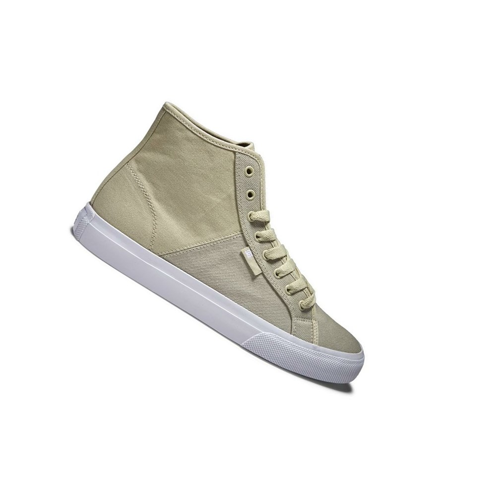 Homme Vert Olive Basket DC Manual High Top Textile Abacá - france XXA-0053580