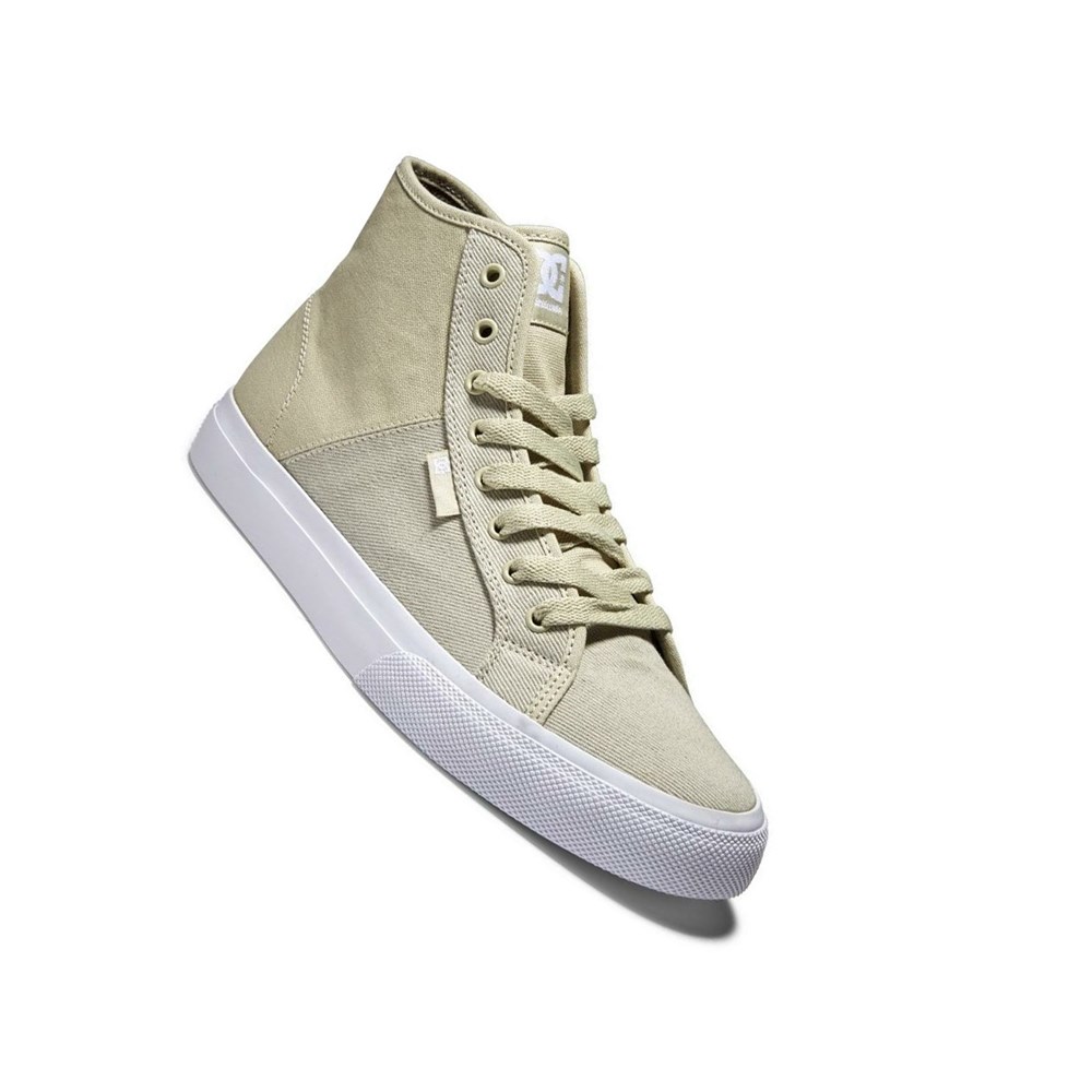 Homme Vert Olive Basket DC Manual High Top Textile Abacá - france XXA-0053580